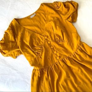 Eshakti mustard midi dress Sz 1X (я6)